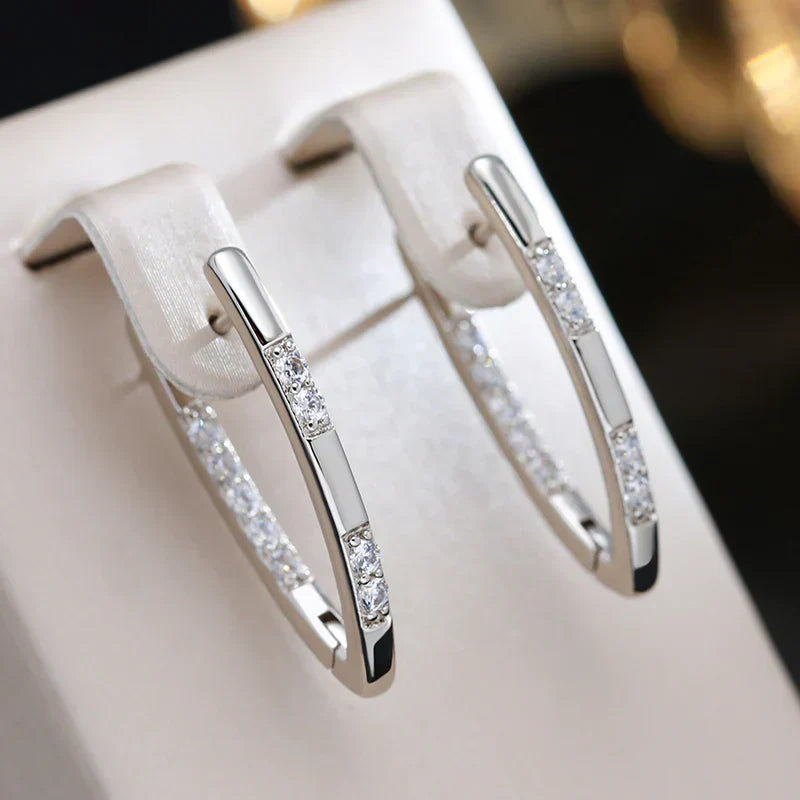 Exquisite Zirconia Earrings | Gold 16k