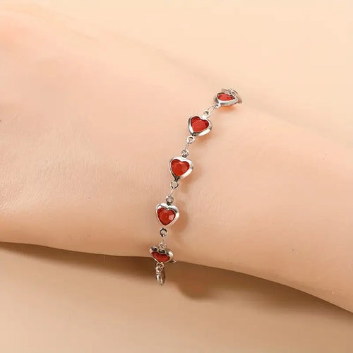 Ophelyra Garnetelle Bracelet | White Gold 14k