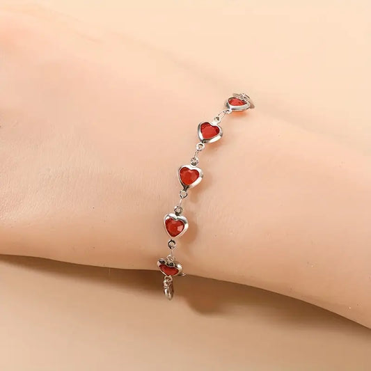 Ophelyra Garnetelle Bracelet | White Gold 14k