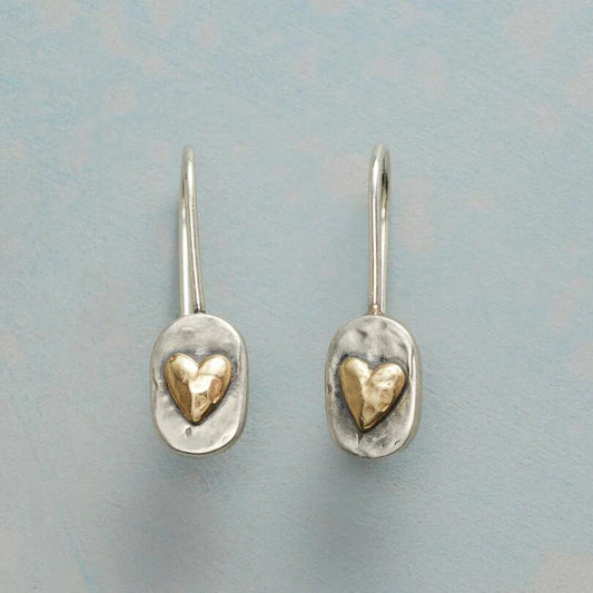 Golden Heartlace Earrings | Gold 14k