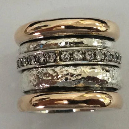 Timeless Layered Thick Gold Ring | Gold 18k