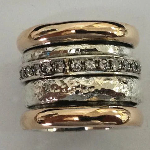 Timeless Layered Thick Gold Ring | Gold 18k