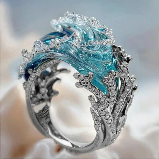 Azure Pledge Ring | White Gold 18k