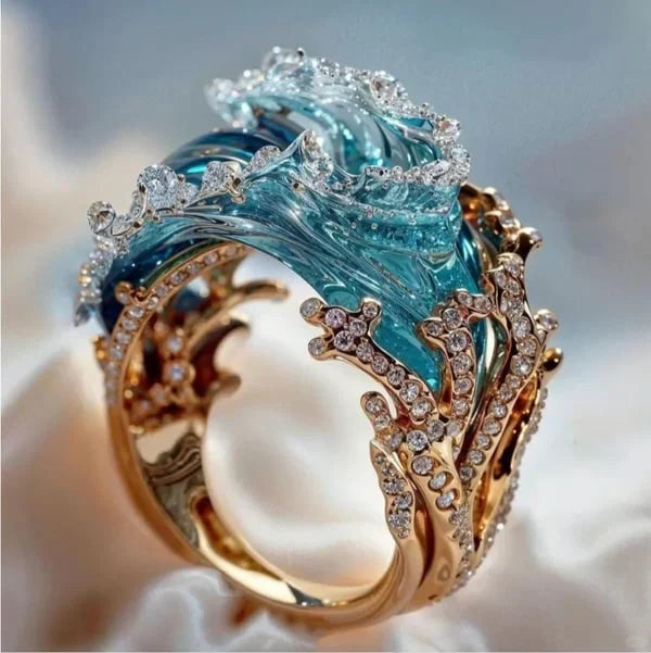 Azure Pledge Ring | White Gold 18k