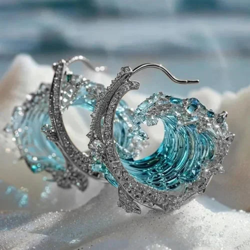 Azure Pledge Earrings | White Gold 18k