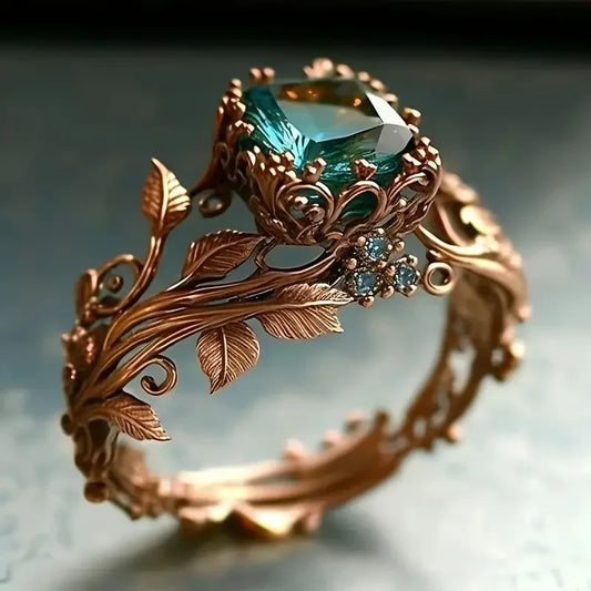 Forestlight Crystal Ring | Rose Gold 16k