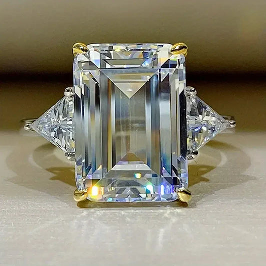 Anitque Square Glass Ring | Gold 18k